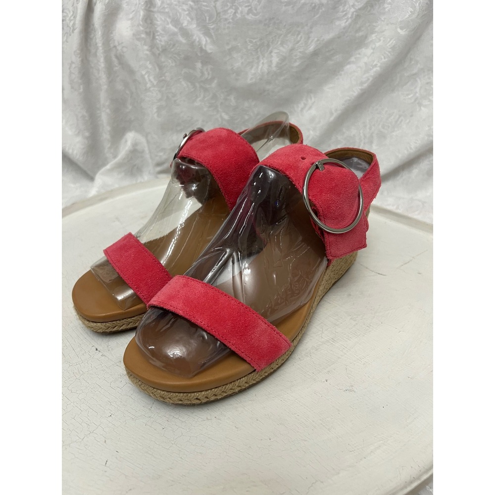 UGG Yarrow Dusty Rose Pink Suede Espadrille Wedge Sandals 1119971 Womens 8.5